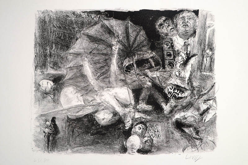Bernhard Heisig, 1925-2011, Das Volk sind wir, Lithographie von 1989, handsigniert und num. 43/300, ca. 34.5x43cm