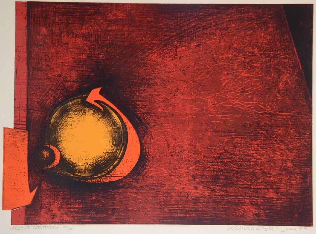 Horst Egon Kalinowski, 1924-2013, "Ardeur Continue", Farblithographie, handsigniert und nummeriert 64/100, datiert 67, ca. 62x77,5 cm, ...
