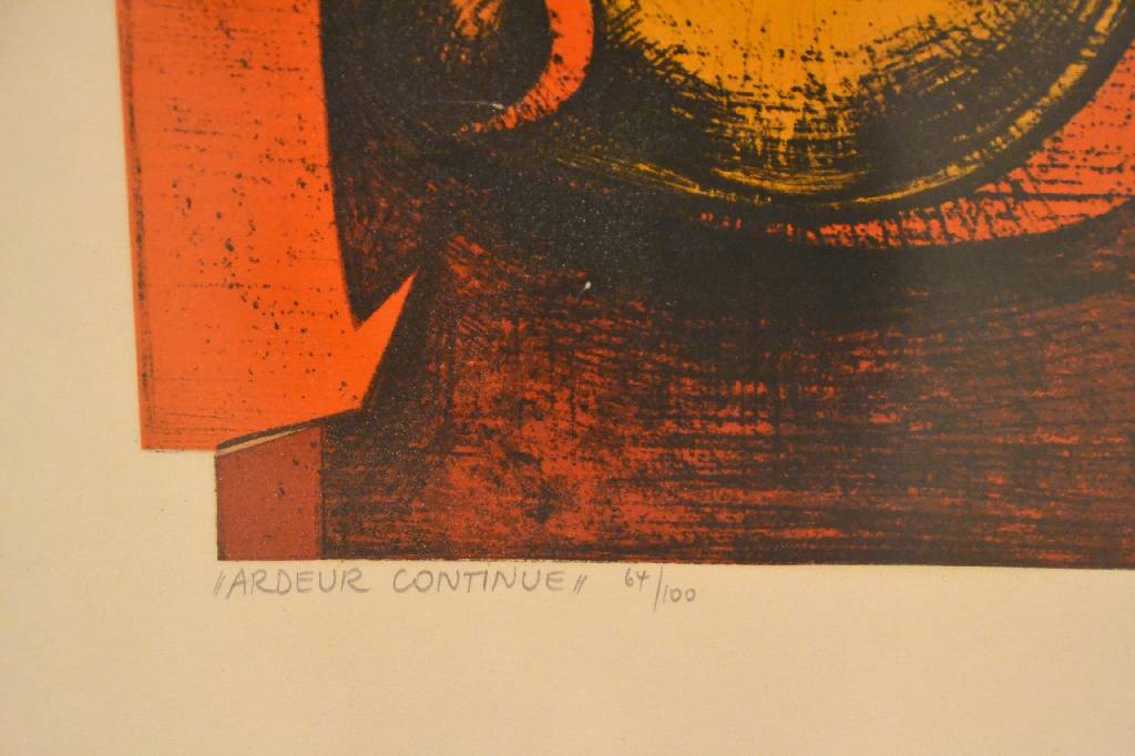 Detail b: Horst Egon Kalinowski, 1924-2013, "Ardeur Continue", Farblithographie, handsigniert und nummeriert 64/100, datiert 67, ca. 62x77,5 cm, ...