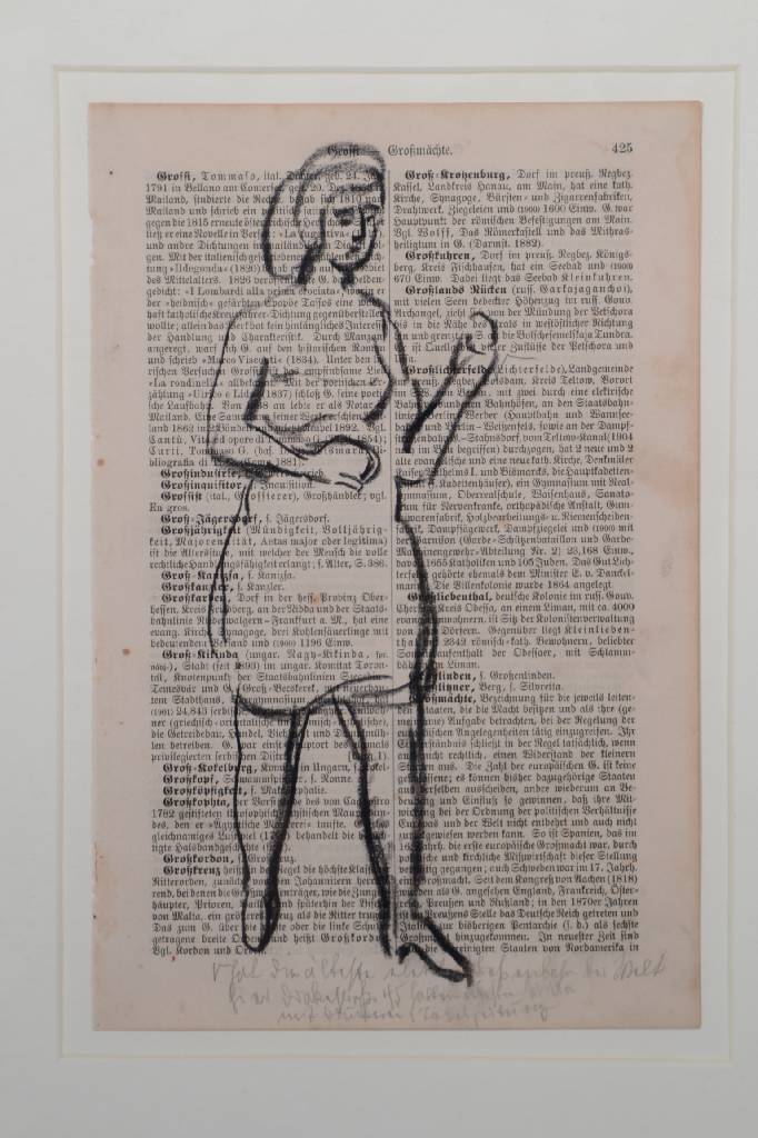 A.R. Penck, geb. 1939, Kohlezeichnung, unsigniert, mit schriftlicher Authentizitätserklärung von Jürgen Schweinebraden Freiherr von ...