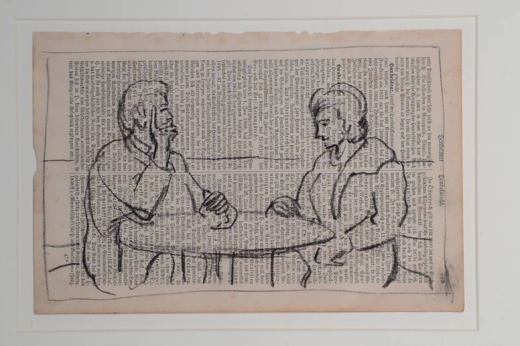A.R. Penck, geb. 1939, Kohlezeichnung, unsigniert, mit schriftlicher Authentizitätserklärung von Jürgen Schweinebraden Freiherr von ...