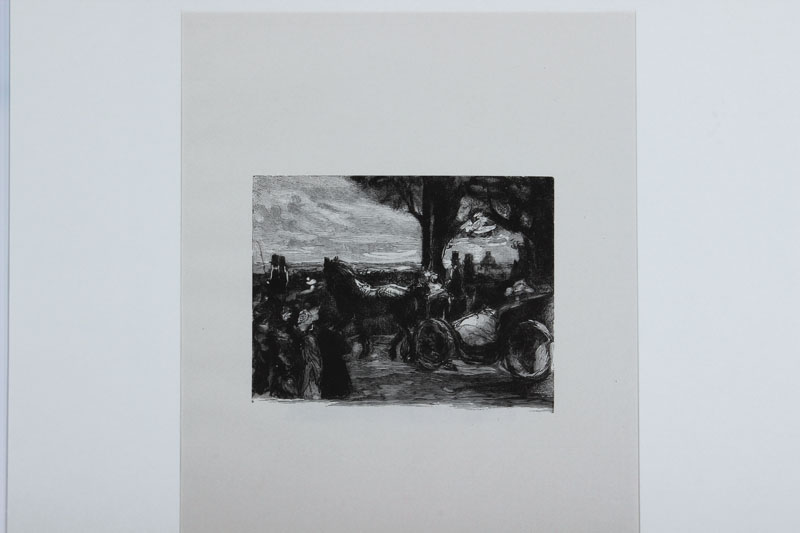 Max Liebermann, 1847-1935, Konvolut aus zwei orig. Holzschnitten auf Bütten, aus: 30 Holzschnittzeichnungen, Hoberg, Heyder Berlin 1922, PP, ca. ...
