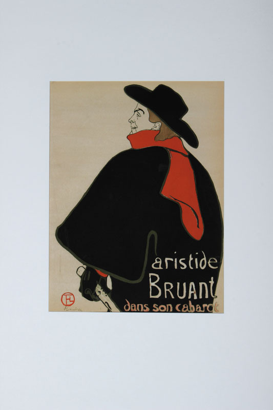 Henri de Toulouse-Lautrec, 1864-1901, Konvolut aus zwei Farbsiebdrucken, "Aristide Bruant dans son Cabaret", "Couverture de l´Estampe ...