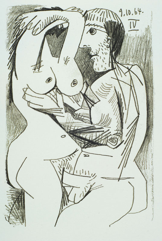 Pablo Picasso, 1881-1973, sechs Lithografien auf Bütten aus: Le Gout de Bonheur, Dietz Schünemann Bremen 1970 unter Aufsicht von Picasso ...