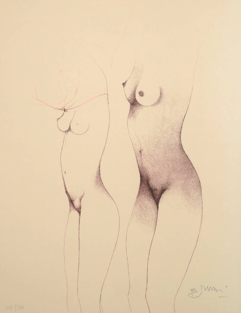 Detail b: Bruno Bruni, geb. 1935 Gradara/Italien, drei Farblithographien, alle handsigniert und nummeriert 369/500, je ca. 40x30 cm, unter Glas gerahmt