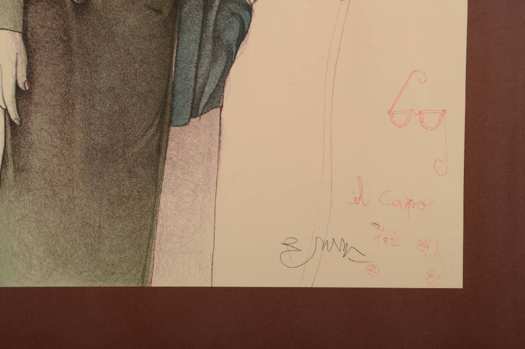 Detail g: Bruno Bruni, geb. 1935 Gradara/Italien, drei Farblithographien, alle handsigniert und nummeriert 369/500, je ca. 40x30 cm, unter Glas gerahmt