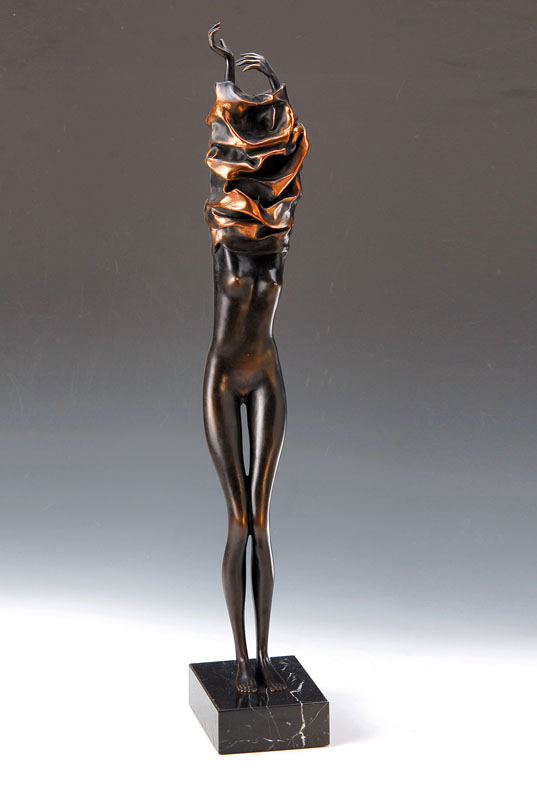 Bruno Bruni, geb. 1935 Gradara, ansässig in Hamburg, Donna che si veste, Bronzeskulptur, signiert und bez. A.P., Gießerstempel Venturi Arte, ...