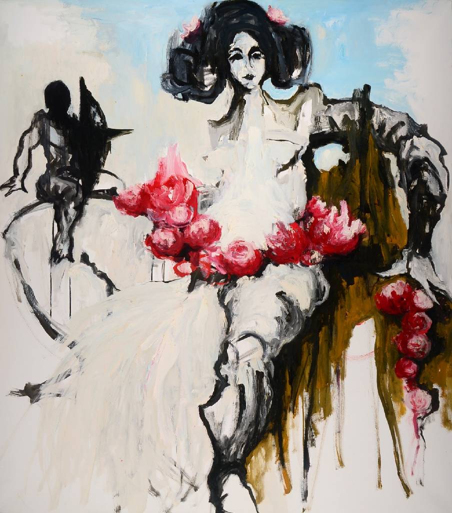 Heinz Seeber, 1930 München - 1998 Triest, "Venus-Tannhäuser", Öl/Lwd., rückseitig signiert und datiert 1993, rückseitig bezeichnet, ...