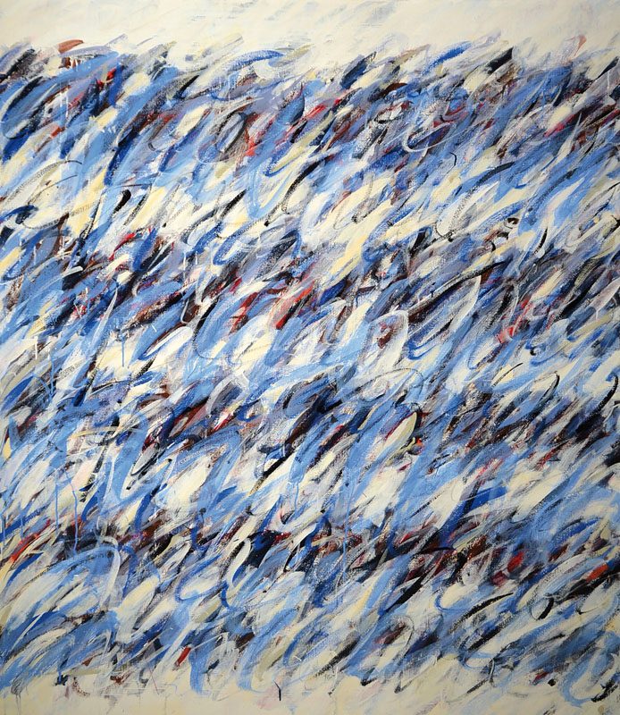 Eleonore Fuchs-Heidelberg, 1946 Heidelberg - 2012 Berlin, Between the lines, Acryl/Lwd., rückseitig signiert und datiert 84, ca. 158x138 cm