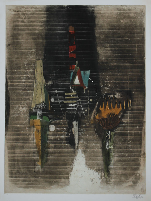 Johnny Friedländer, 1912-1992, Radierung auf Velin, Auflage 95, handsigniert und nummeriert e.a., Platte ca. 77x57,5 cm, Blatt ca. 90,5x63 cm, ...