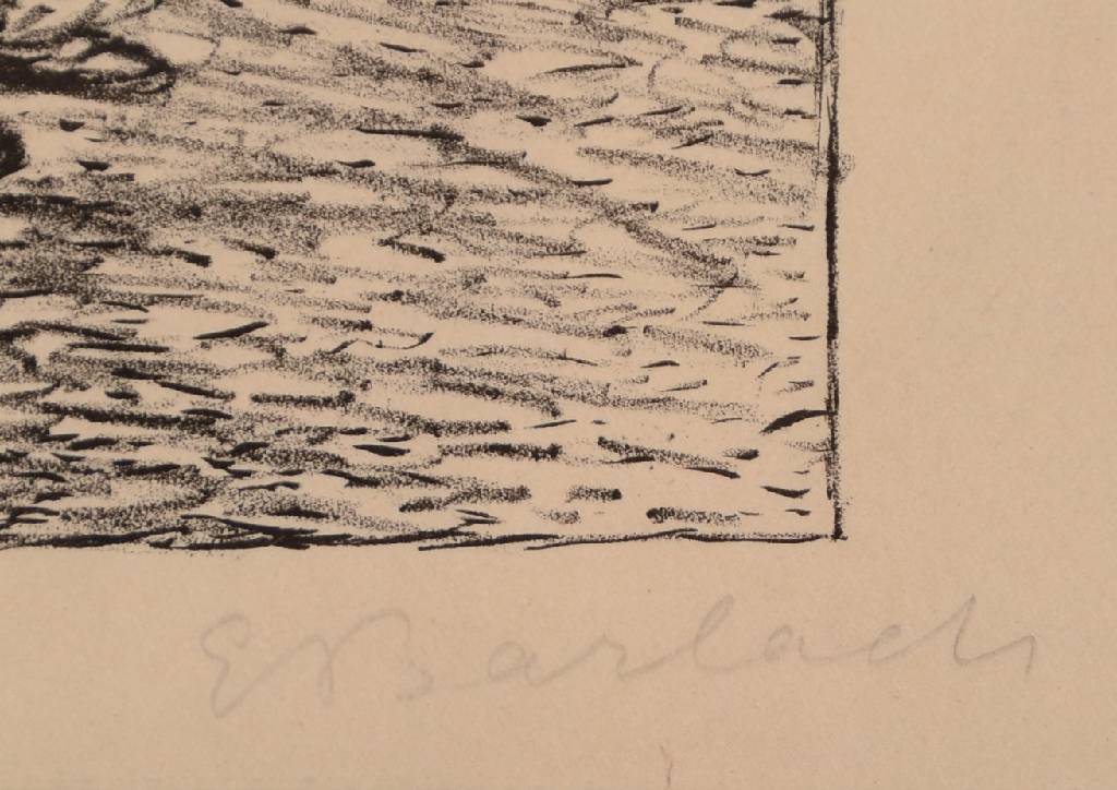 Detail a: Ernst Barlach,1870 Wedel-1938 Rostock, "Die Schuldbewusste", Lithografie auf Japanpapier, 1912, Blatt 19 von 27 aus der Folge "Der ...