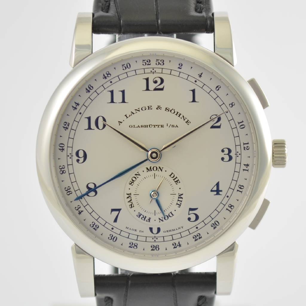 Detail a: A. LANGE & SÖHNE hochfeine & extrem seltene Herrenarmbanduhr Modell 1815 Kalenderwoche, Handaufzug, Ref. 245.025, ausverkauftes, auf weltweit 50 ...