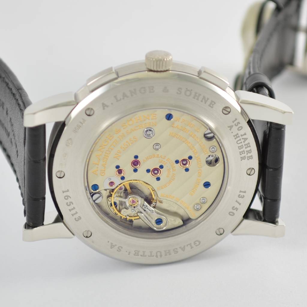 Detail f: A. LANGE & SÖHNE hochfeine & extrem seltene Herrenarmbanduhr Modell 1815 Kalenderwoche, Handaufzug, Ref. 245.025, ausverkauftes, auf weltweit 50 ...