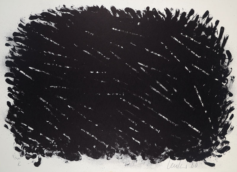 Günther Uecker, geb. 1930, "Bewegung II", Lithografie auf Velinkarton, 1980, Auflage: 180, Trockenstempel d. Erker Presse St. Gallen, ...