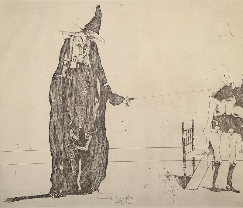 Horst Janssen, 1929-1995, Radierung auf Velin, handsigniert, Platte ca. 41,5x49 cm, Blatt ca. 53,7x76 cm, Gebr.-Sp.