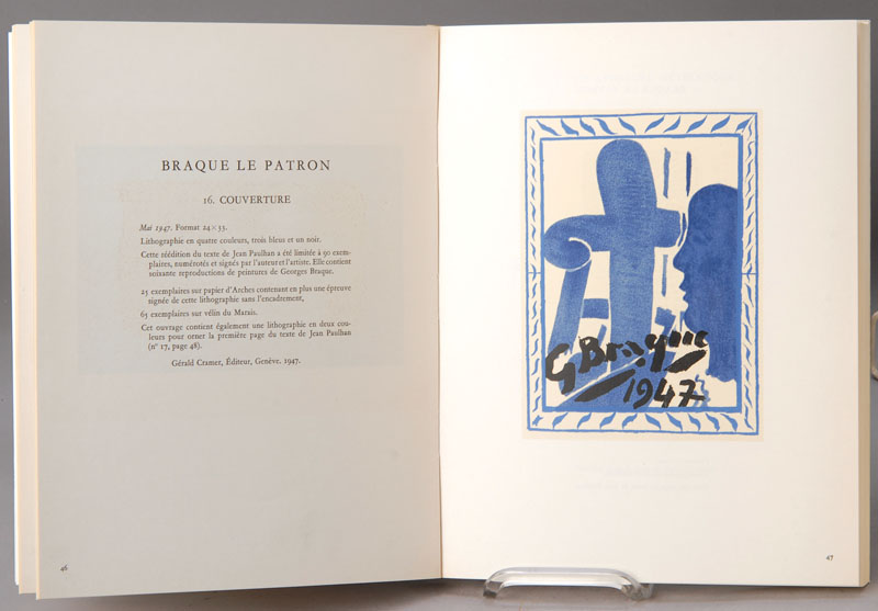 George Braque Lithographe, Katalog von Fernand Mourlot, Editeur Andre Sauret, Monte Carlo 1963, 183 Seiten, limitiert auf 4125 Exemplare, Nr. 442, im ...