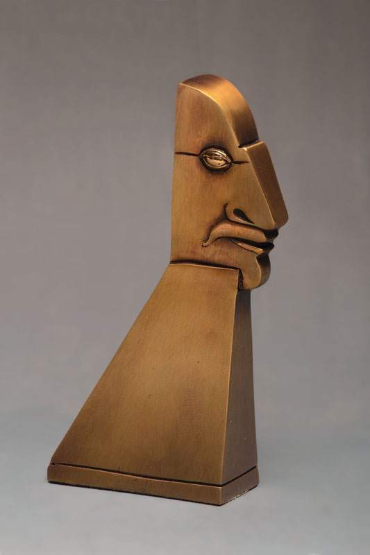 Paul Wunderlich, 1927-2010, Selbstdarstellung, Bronzeskulptur, auf dem Sockel signiert und nummeriert 3108/5000, H. ca. 14,5 cm