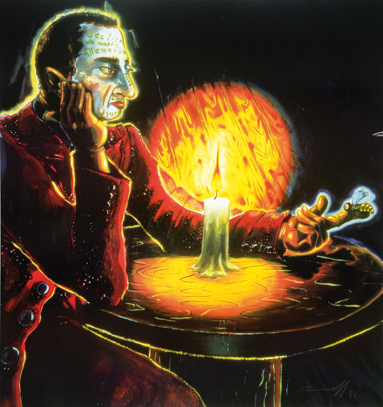 Jörg Immendorff, 1945-2007, Farboffset, Geduld, handsigniert, ca. 60x57 cm, unter Glas gerahmt