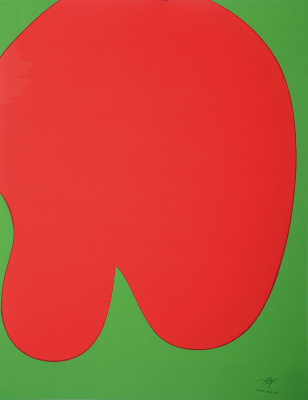 Hans Arp, 1887-1966, Farblithografie, im Stein signiert mit Nachlassstempel, 1966, Blattgr. ca. 65x50,5 cm, mit lt. Knicken