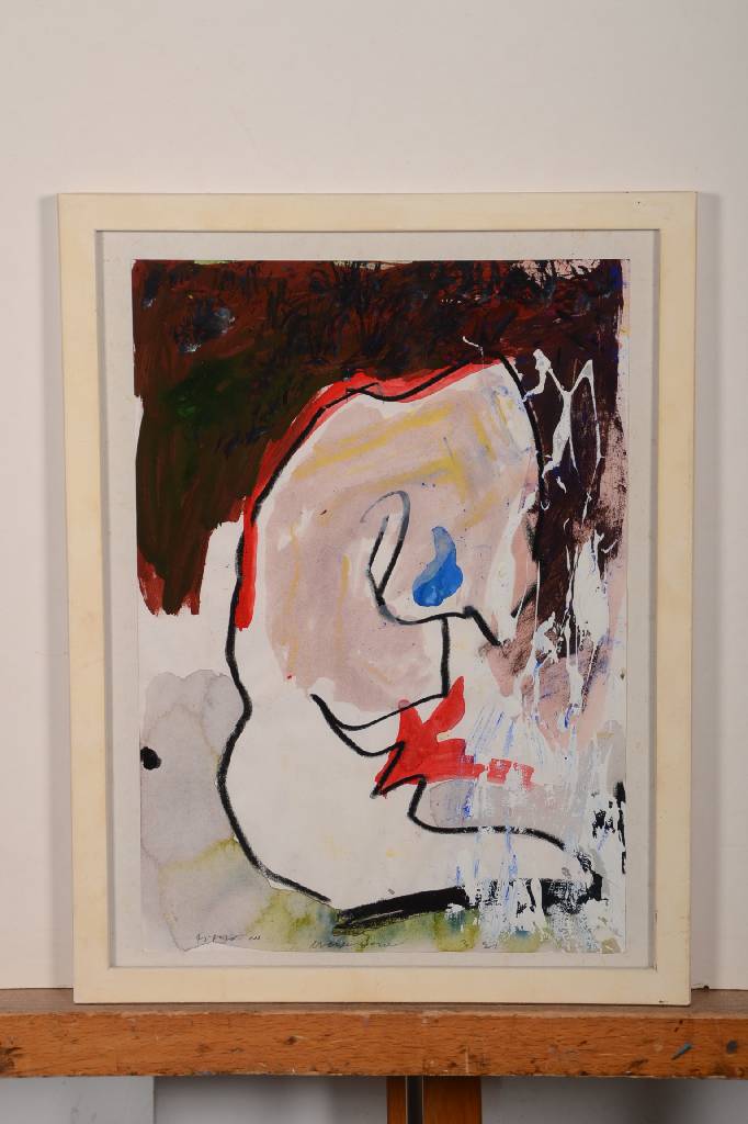 Detail a: Rainer Braxmaier, geb. 1949 Baden-Baden, Studium an der Akademie Karlsruhe bei Emil Schumacher und Werner Knaupp, hier: Ohne Titel, Gouache und ...