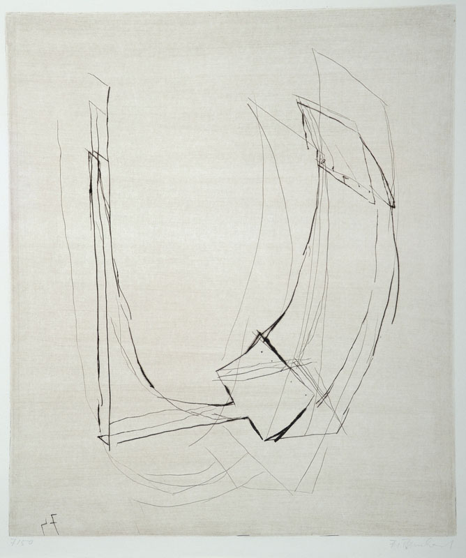 Franz Bernhard, 1934-2013, Kaltnadelradierung, handsigniert und nummeriert 7/50, Blattgr. ca. 65x50 cm, unter Glas gerahmt, Glas besch.