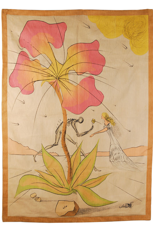Salvador Dali, 1904-1989, Wandbehang, nach dem Gemälde: Reuben of the tribes of Israel, limitierte Edition, hier 234/500, Ed. Spadem, rückseitig ...