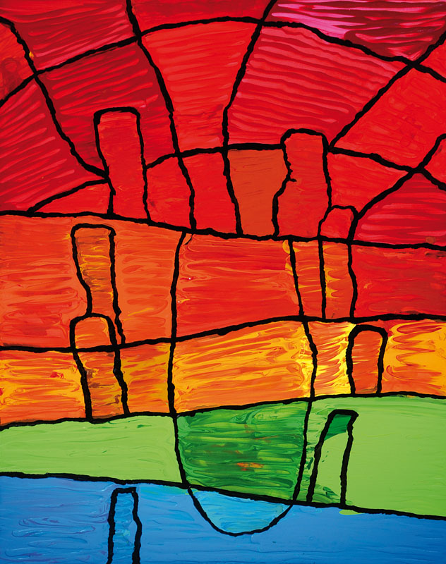 Martin Turner, geb. 1964 Mannheim, MT Nr. 66 aus Intermezzo 2, Acryl auf Lwd, rückseitig signiert, ca. 80x100cm