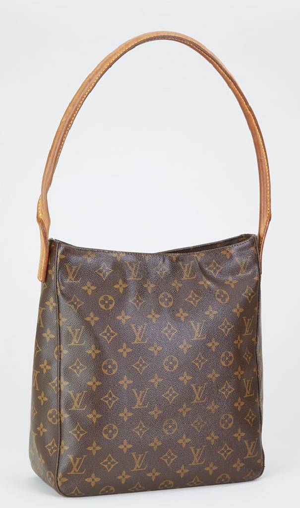 LOUIS VUITTON Handtasche, Monogramm Canvas, großes Innenfach mit seitl. Innentasche und Handyfach, Modell Looping GM, Tragehenkel, ca.28 x 11 x 31 ...
