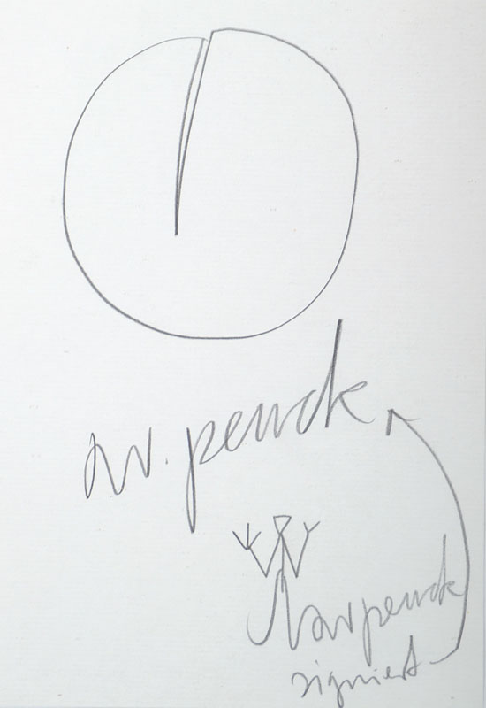 A. R. Penck, geb. 1939 Dresden, Bleistiftzeichnung auf Bütten, handsigniert, ca. 23.5x16.5 cm, unter Glas gerahmt