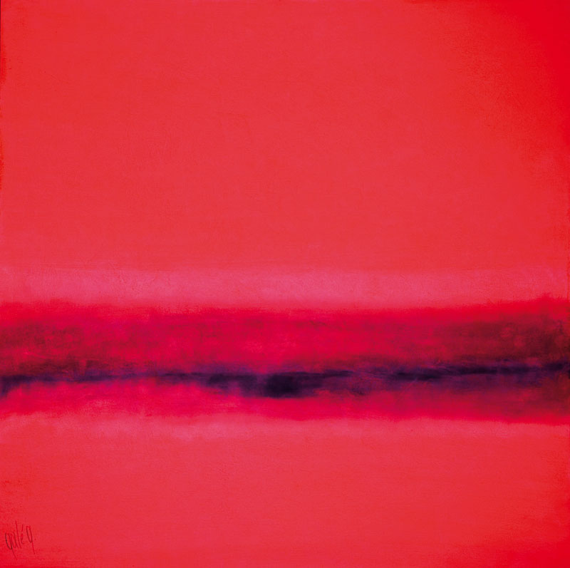 Gaston Galé, zeitgenössischer belgischer Künstler, Abstrakte Komposition in Pink, Öl/Lwd., links unten signiert, ca. 100x100 cm, ...