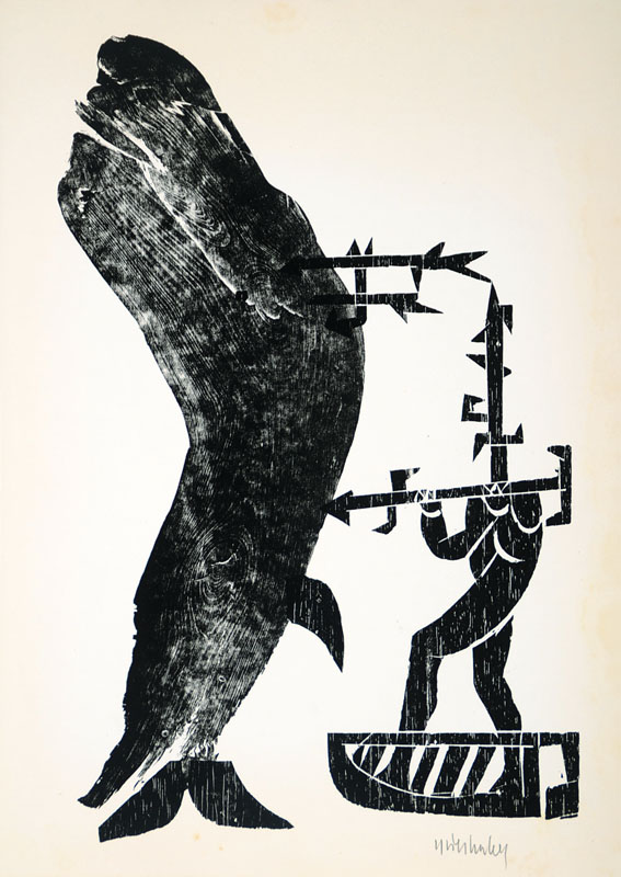HAP Grieshaber, 1909-1981, Konvolut aus zwei Farbholzschnitten, je handsigniert, je ca. 43x31 cm, Blätter mit Gebr.-sp.