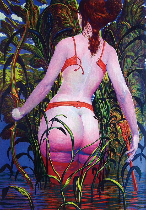Ernst Fuchs, geb. 1930 Wien, Dianah, Giclee auf Leinwand, handsigniert und nummeriert 212/300, aus 2012, Blattgr. ca. 61x45 cm