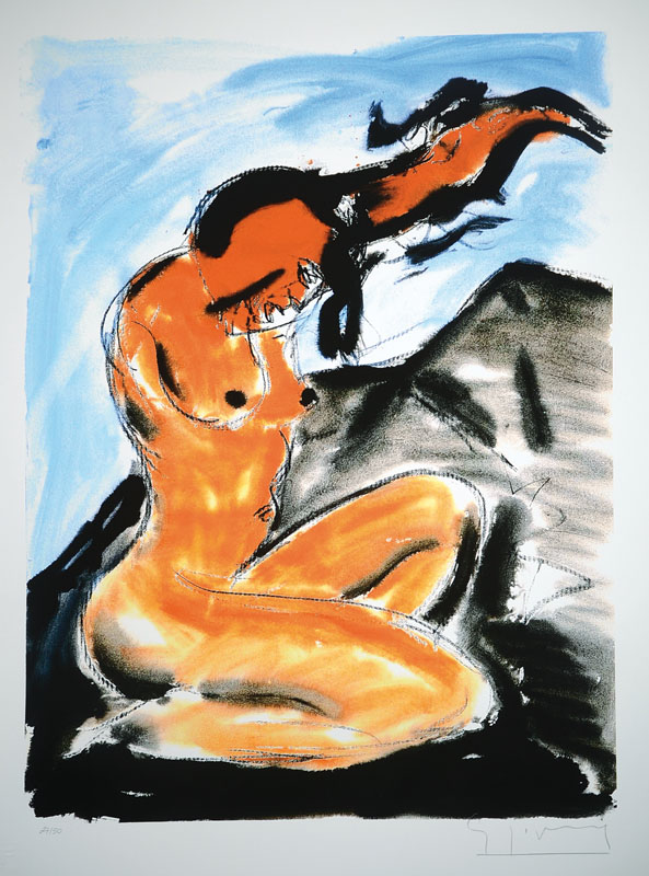 Stephan Szczesny, geb. 1951, Dancing on the stage, Giclee auf Baumwollpapier, handsigniert und nummeriert 27/50, aus 2013, Blattgr. ca. 80,5x61 cm