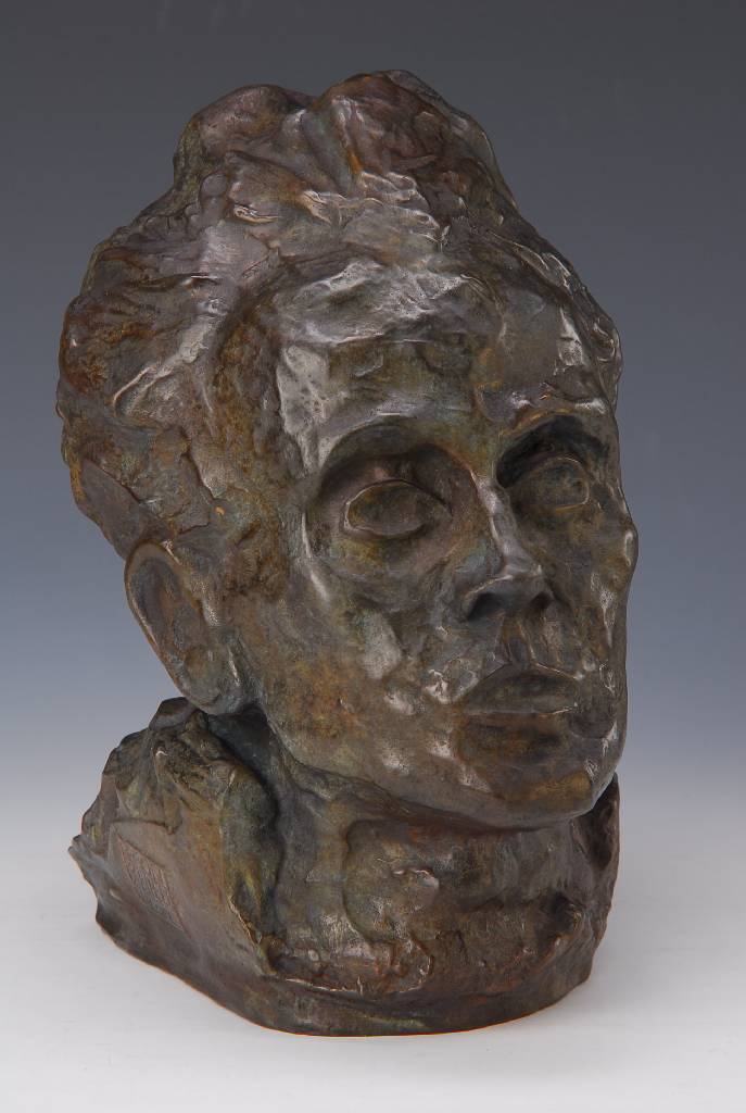 Egon Schiele, 1890-1918, Bronzeskulptur, Selbstbildnis, gestempelt Egon Schiele 1980, nummeriert 245/300, WVZ Kallir 4f, nach einer Terrakotta ...