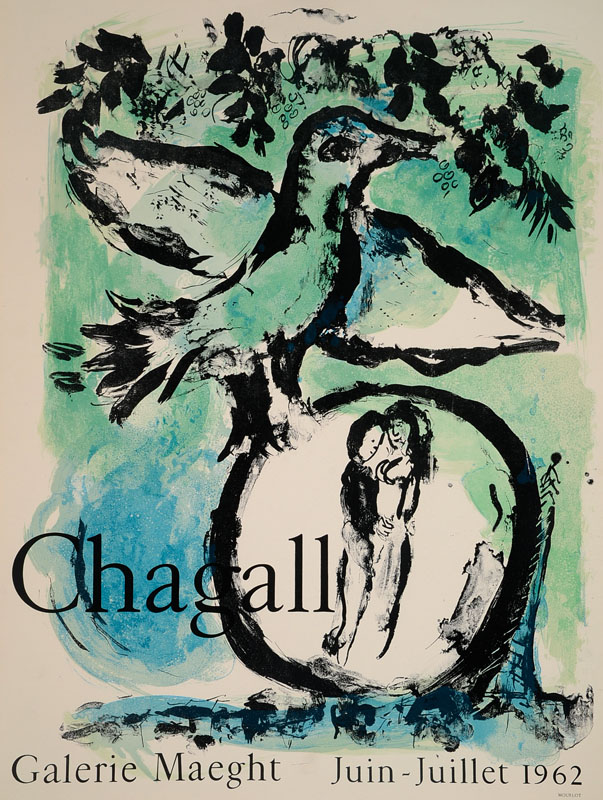 Marc Chagall, 1887-1985, Konvolut aus zwei Plakaten der Galerie Maeght, unsigniert, ca. 78x57 cm bzw. 70x53 cm