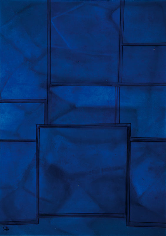 Lucien Sotto, zeitgenössischer belgischer Künstler, Abstr. Komposition, Öl/Lwd, links unten signiert, ca. 70x50 cm, Rahmen