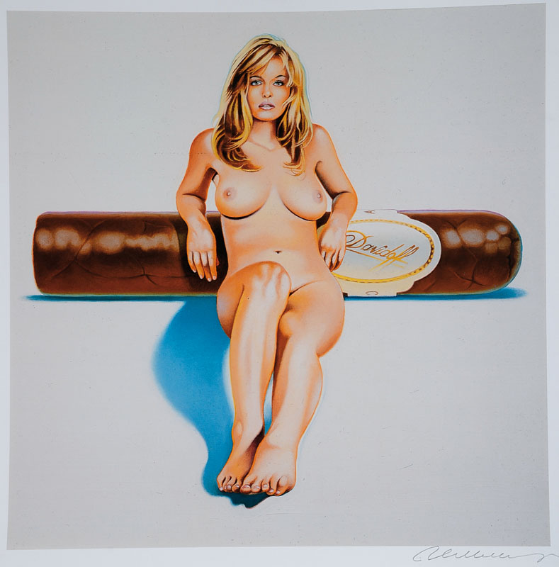 Mel Ramos, geb. 1935 Sacramento, Farboffset, Hav-a-Havanna, handsigniert, Blattgr. ca. 48x48 cm