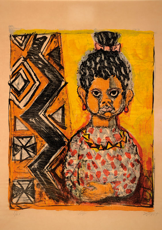 Otto Dix, 1891-1969, Farblithographie, handsigniert, datiert 65, nummeriert 5/60, leicht gebräunt, min. Lichtrand, ca. 87,5x64 cm, unter Glas gerahmt