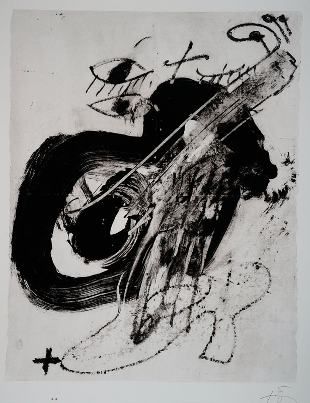 Antoni Tapies, 1923-2012, Lithographie, handsigniert, Blattgr. ca. 75.5x66 cm