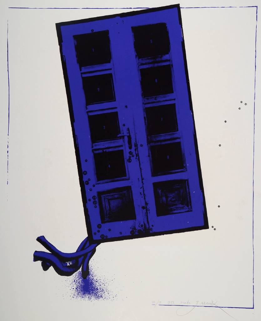 Detail a: Janez Bernik, geb. 1933 Ljublijana, Konvolut aus drei Farbsiebdrucken, je handsigniert und nummeriert 42/50, je betitelt, Blattgr. ca. 77x66,5 cm