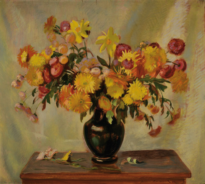 Hermann Croissant, 1897-1963 Landau, Stillleben mit Sommerblumen, Öl/Hartfaser, rechts unten signiert, ca. 67x75cm, Rahmen