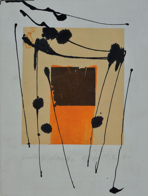 Eleonore Fuchs-Heidelberg, 1946 Heidelberg - 2012 Berlin, Konvolut aus zwei Collagen, Mischtechnik/Papier, teilweise mit Blattgold, je handsigniert ...