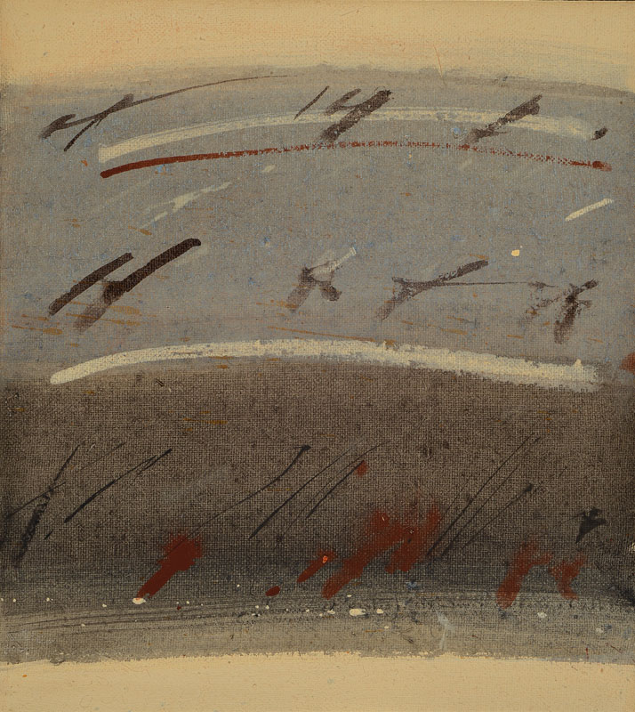 Eleonore Fuchs-Heidelberg, 1946 Heidelberg - 2012 Berlin, Acryl/Lwd, Slipping Rope, rückseitig signiert und datiert 95, betitelt, ca. 30x25 cm, ...