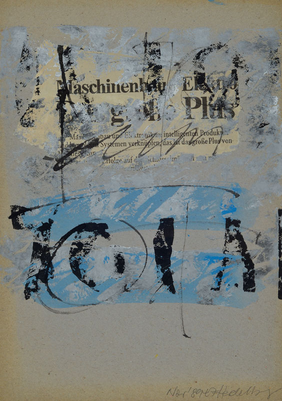 Eleonore Fuchs-Heidelberg, 1946 Heidelberg - 2012 Berlin, Konvolut aus zwei Collagen, Mischtechnik/Papier, je handsigniert, datiert 90 bzw. 89, ...