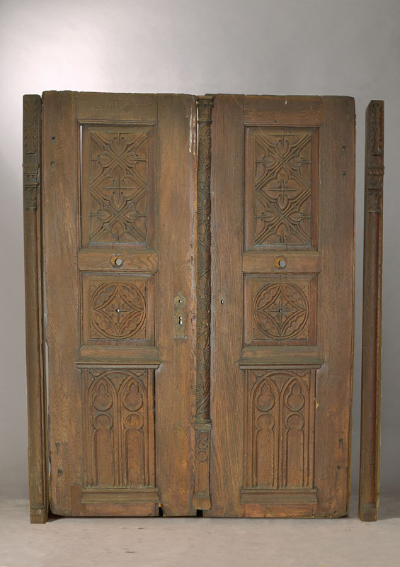 Schmiedeeiserne Tür, Akanthusblattverzierung, 60er Jahre, schöne, schwere Qualität, sammelwürdig, ca. 210x106cm, Gebrauchsspuren