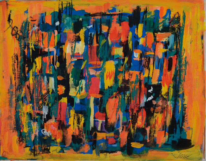 Friedrich Josse, 1897-1994, Konvolut aus zwei Gouachen auf Papier, je rechts unten handsigniert, Blattgr. ca. 33,5x42,5 cm bzw. 36x42 cm, je unter ...