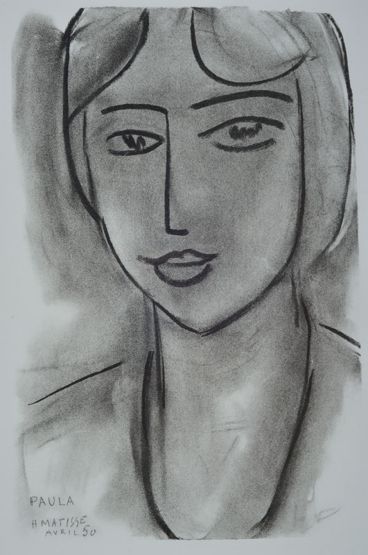 Henri Matisse, 1869-1954, Paula, Lithographie, drucksigniert, PP, ca. 45x33 cm, unter Glas gerahmt
