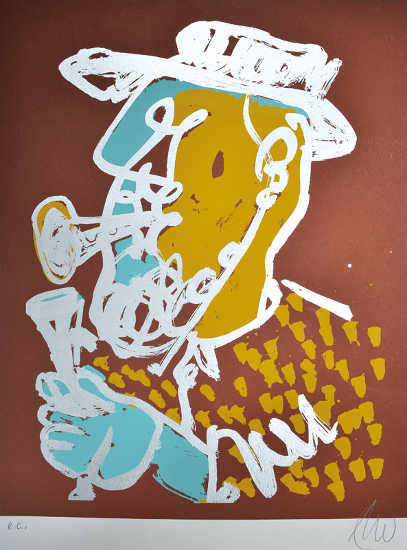 Markus Lüpertz, geb. 1941, Farbserigraphie, handsigniert und nummeriert e.a., Blattgr. ca. 75x64 cm