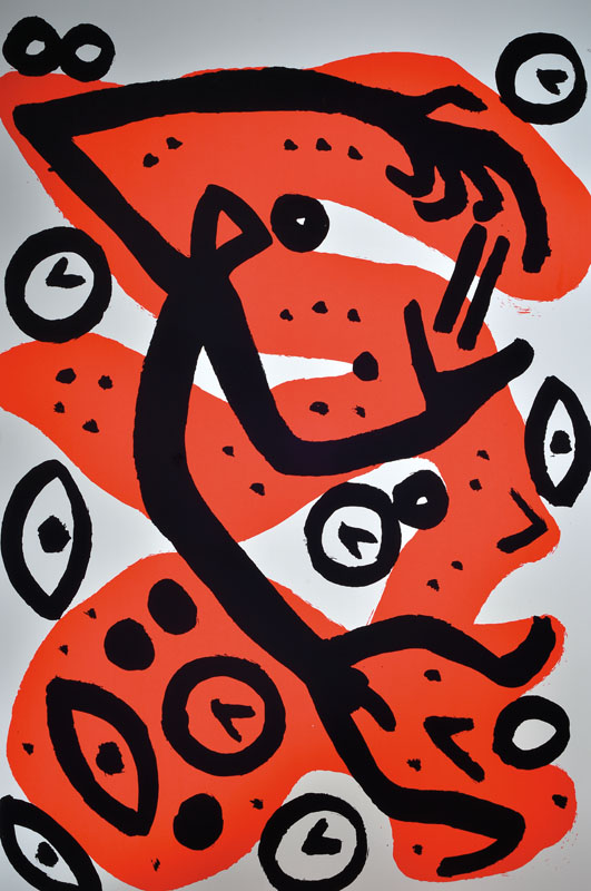 A.R. Penck, geb. 1939 Dresden, Perry Rhodan III, Farbsiebdruck, handsigniert und nummeriert e.a., Auflage 40 + ea., Blattgr. ca. 72x99 cm