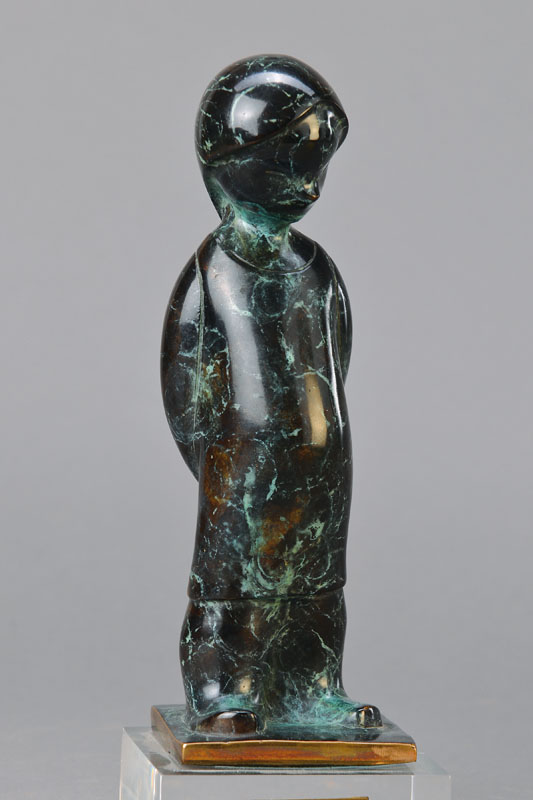 Marino Amaya, geb. 1928, Pensando, Bronzefigur, signiert und nummeriert 109, H. ca. 26 cm